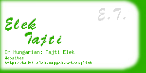 elek tajti business card